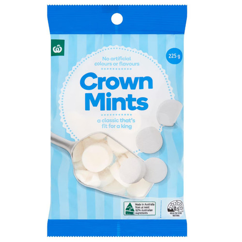 Woolworths Crown Mints 225g 薄荷糖 澳洲代购