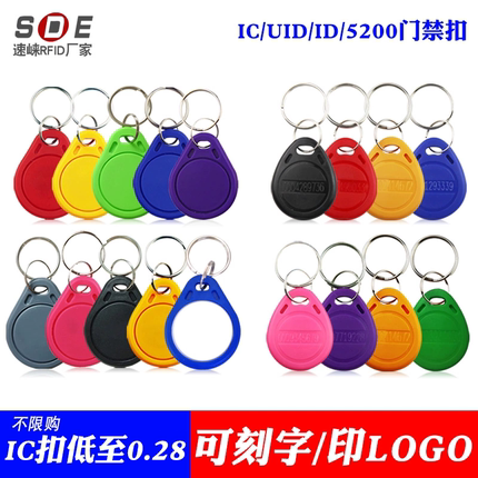 3号IC卡2号ID卡钥匙扣模拟物业小区门禁卡智能锁感应卡cuid可复制卡ic卡定制物业停车卡定做刻字丝印uid卡