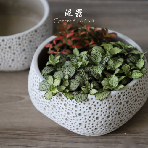 泥器水泥北欧透气花盆厂家直销