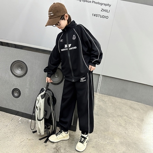 男童春装套装2026新款春季运动中大儿童春秋款男孩炸街帅气时髦潮