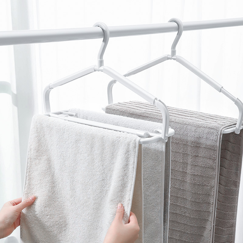 塑料阳台浴巾可伸缩衣架