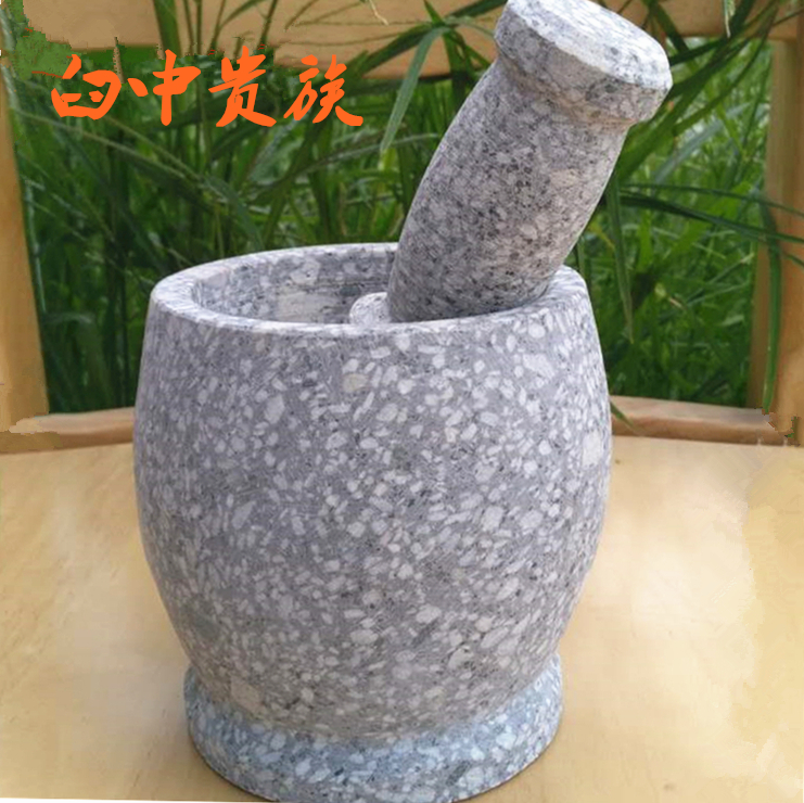 石臼捣碎研磨器家用超特大号老式蒜缸捣蒜罐捣臼天然麦饭石蒜窝盅
