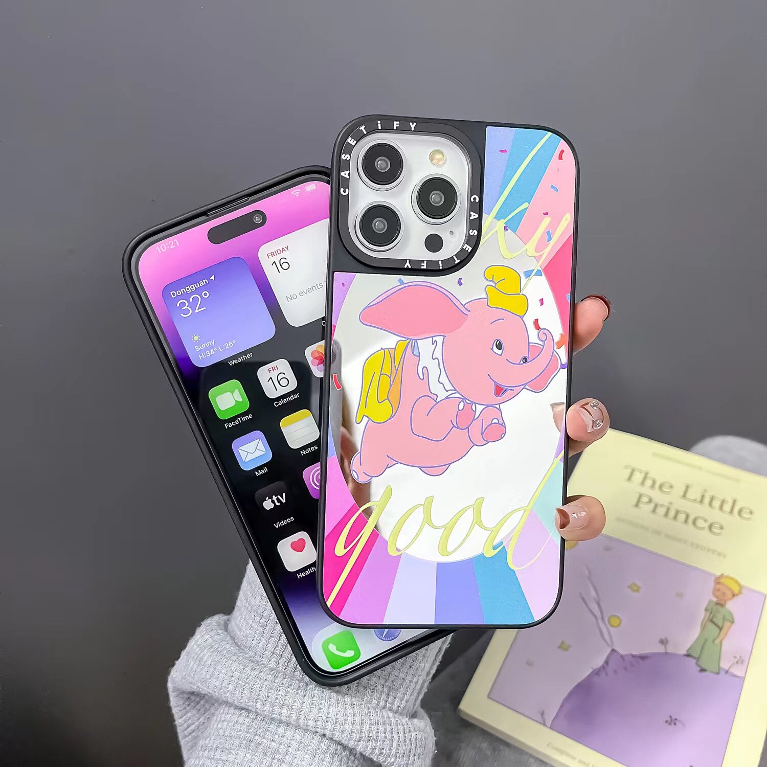 小飞象镜面15适用iphone14promax苹果13pro网红个性潮牌日韩手机壳12