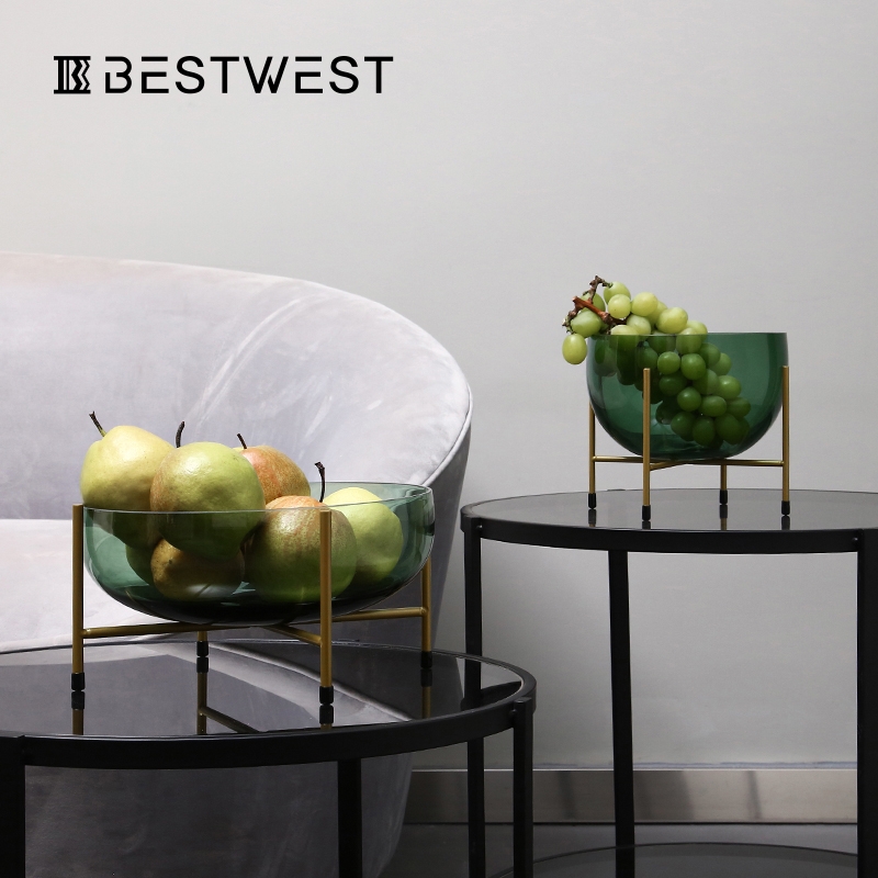 创意轻奢水果盘摆件现代客厅茶几