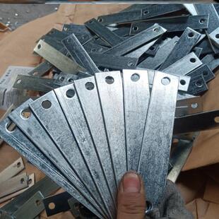 镀锌扁铁板角码冲孔直条一字码挡片连接紧固铁片铁条带孔长条铁板