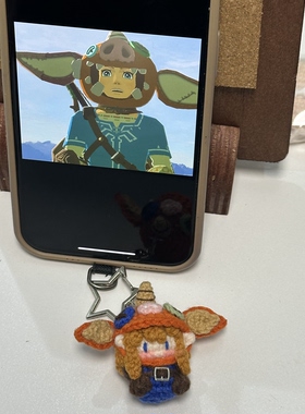 成品钩织塞尔达传说林克钥匙扣挂件手工编织礼物猪猪林克ZELDA