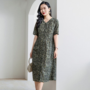 收腰高级显瘦a字碎花连身裙子女 夏季 连衣裙2025新款 今年流行爆款