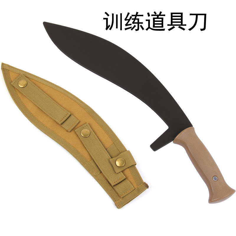 仿真尼泊尔狗头刀橡胶软刀战术刀舞台影视剧野战训练道具刀无开刃