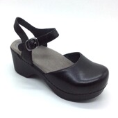 dansko黑色高跟圆头 35码 时尚 包头凉鞋