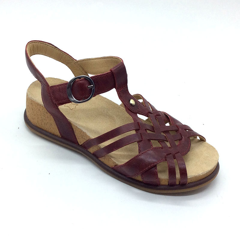 dansko时尚舒适牛皮 低跟凉鞋 酒红色 37码,女鞋,人字拖,淘宝优惠券,粉丝福利购,淘宝优惠卷