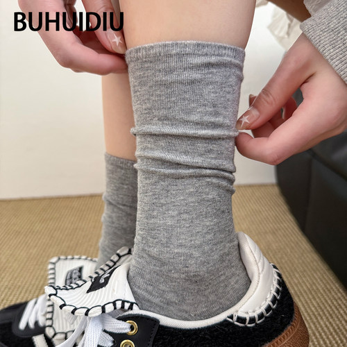 灰色堆堆袜女夏季薄款纯棉ins潮