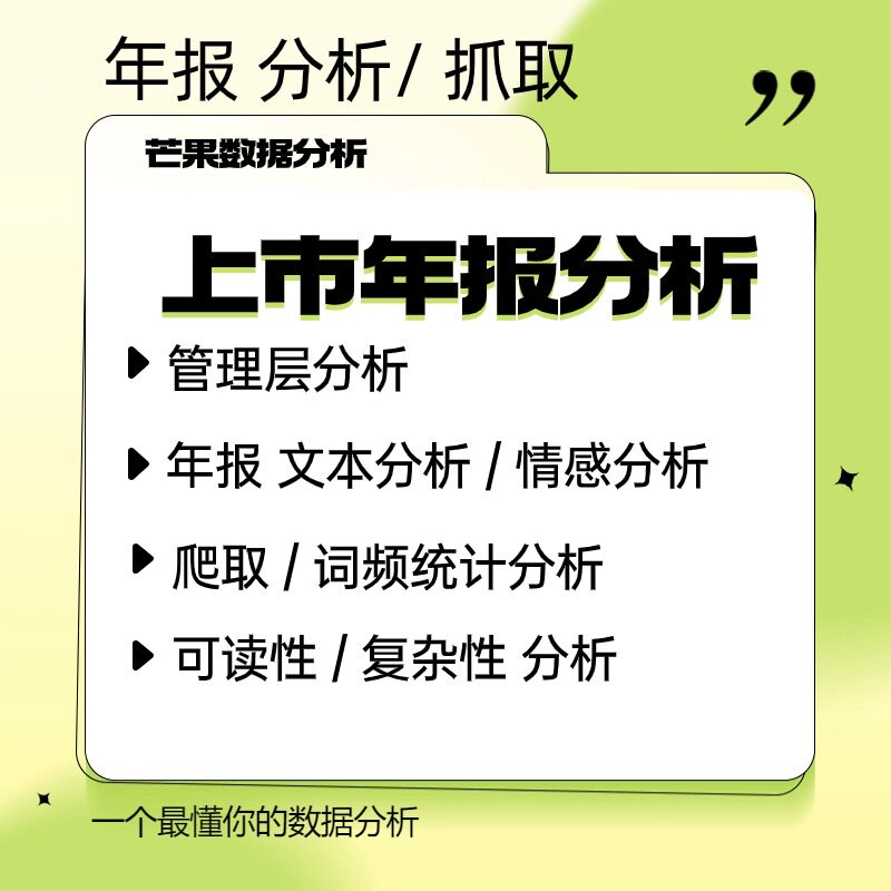 上市公司年报MDA管理层讨论文本情感词频统计分析语调可读性分析