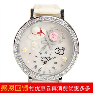 特价包邮韩国正品表 立体手工 软陶手表 LADY风尚 卡通手表