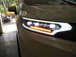 新飞度GK5日版大灯总成 改装全led大灯总成 14款新飞度LED大灯