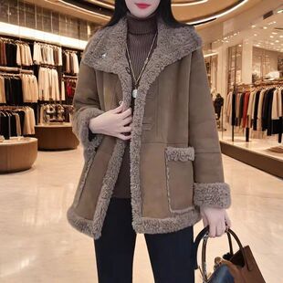 今年流行小香风外套女士2026冬季新款加绒加厚小个子保暖大衣女装