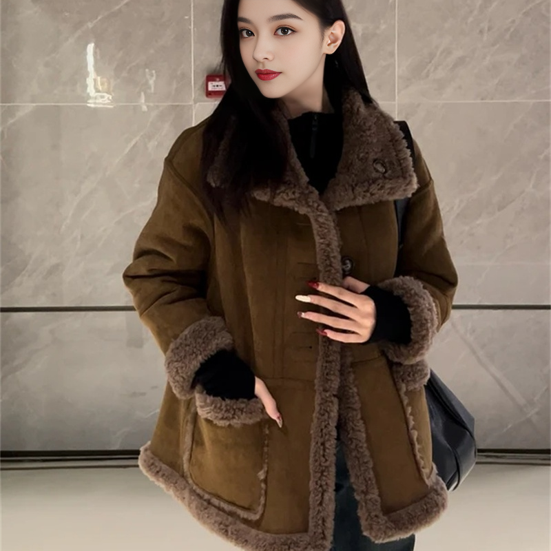 复古毛呢大衣女秋冬季2026年新款宽松加绒加厚韩版时尚呢子外套女,女装/女士精品,常规大码外套,淘宝优惠券,粉丝福利购,淘宝优惠卷