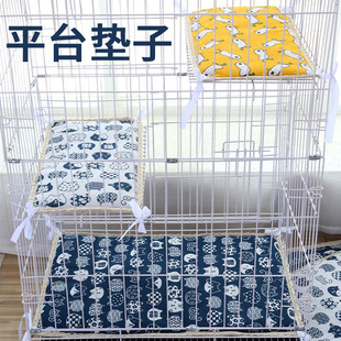 猫笼平台垫子可系带垫子双面夹棉四季通用垫子犬猫床垫工厂