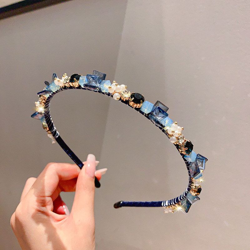 女网红女发卡森系镶钻年头箍新款