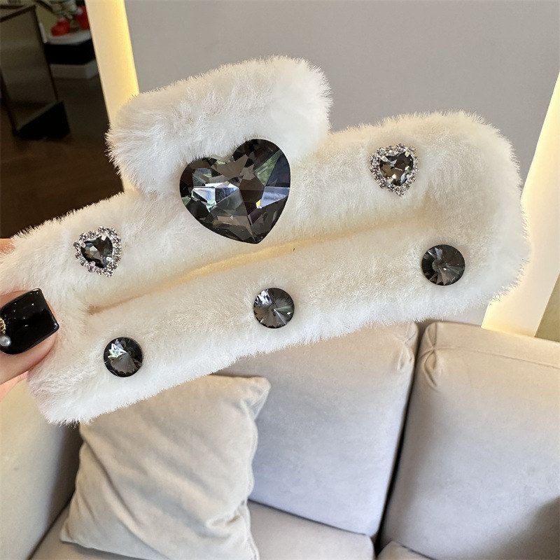 新品鲨鱼抓夹盘发发抓爱心夹甜美