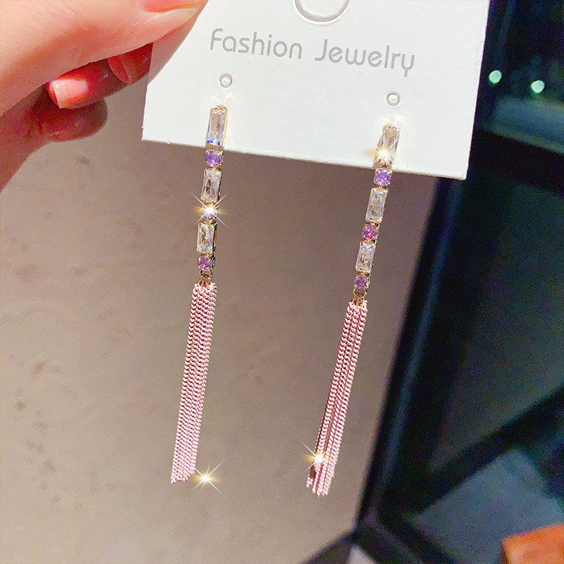 冷淡潮长款耳坠耳钉耳环新款年