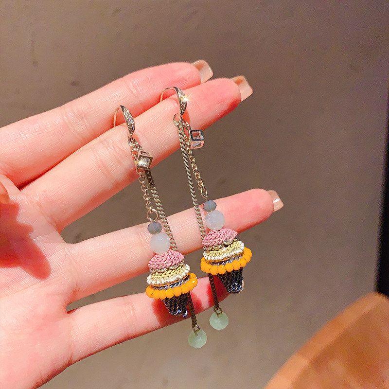 耳饰流苏独特女年耳钉小甜美清新