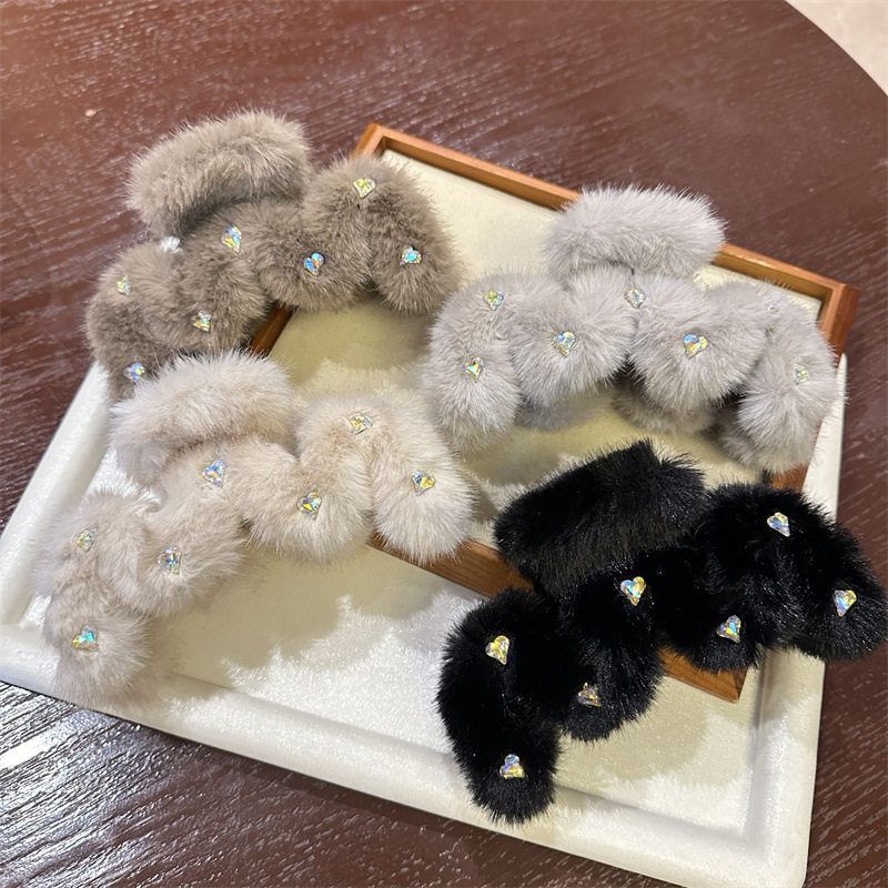 时髦闪钻抓夹多鲨鱼发饰韩国网