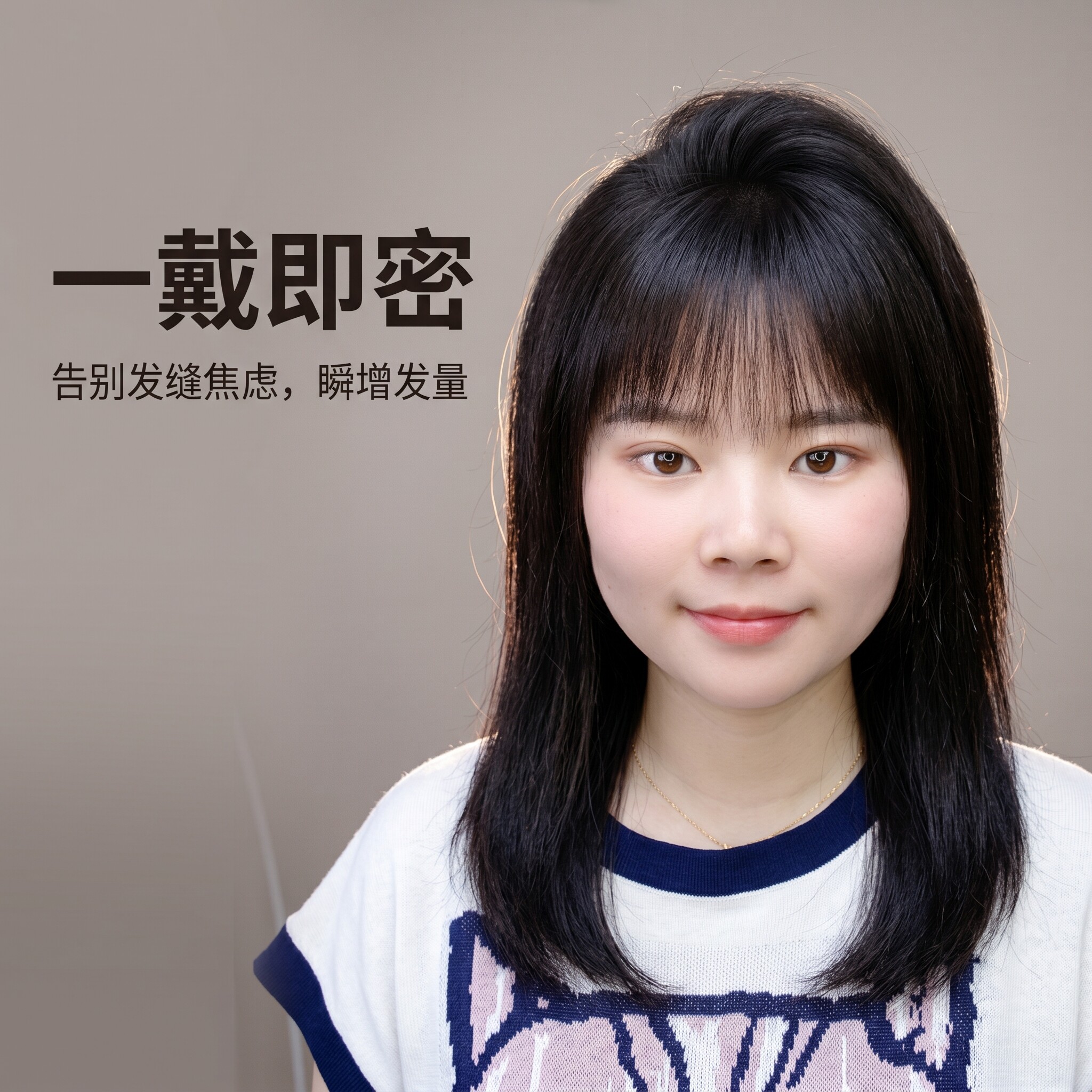 假发片真头发双递针头顶补发片女仿真头皮遮盖白发增发量无痕蓬松