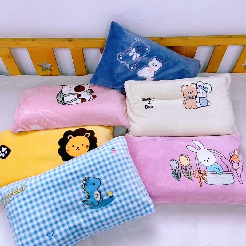 儿童牛奶绒枕头套不含芯30×50单个冬法兰珊瑚绒枕套48×74一对装,床上用品,枕套,淘宝优惠券,粉丝福利购,淘宝优惠卷