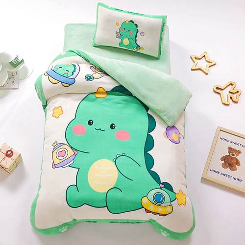 儿童牛奶绒被套不掉毛无静电被子