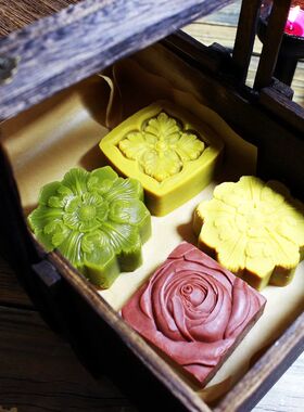 手工皂礼盒新年中秋礼物盒伴手礼皂遇洁面皂沙棘绿茶金盏花天然