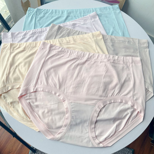 6条加大莫代尔全棉裆裸感三角裤