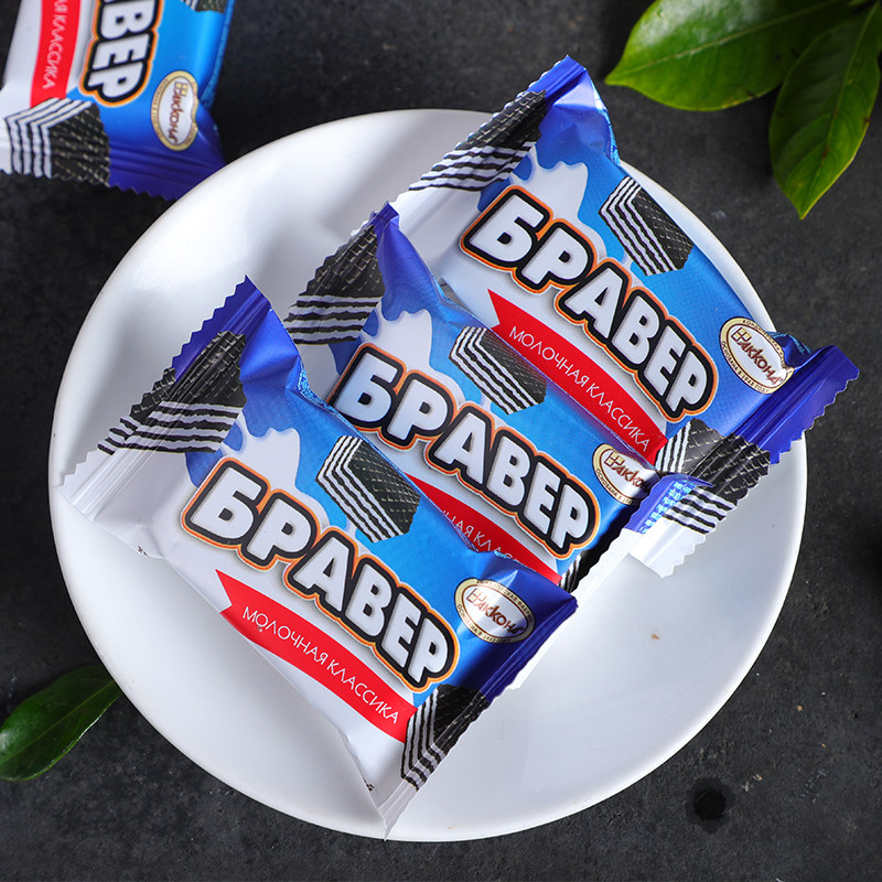 俄罗斯进口阿孔特小农庄奥利奥夹心威化饼干500g奶罐巧克力零食