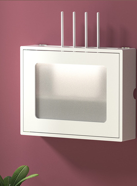 多媒体信息箱装饰遮挡盒实木路由器收纳箱客厅挂墙收纳架WIFI光猫