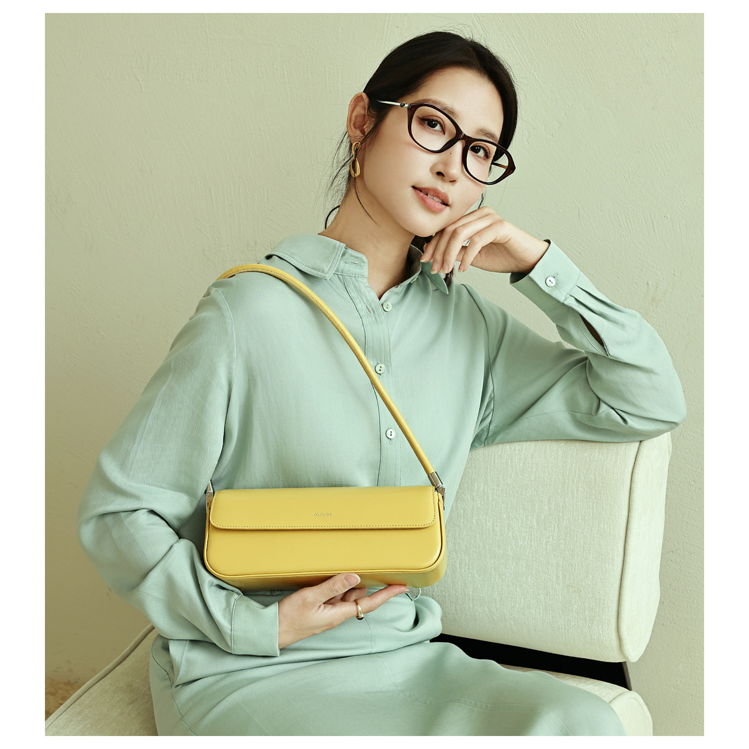 GXFMOD小众设计高级感真皮法棍包女2026春夏新款法式简约腋下女包