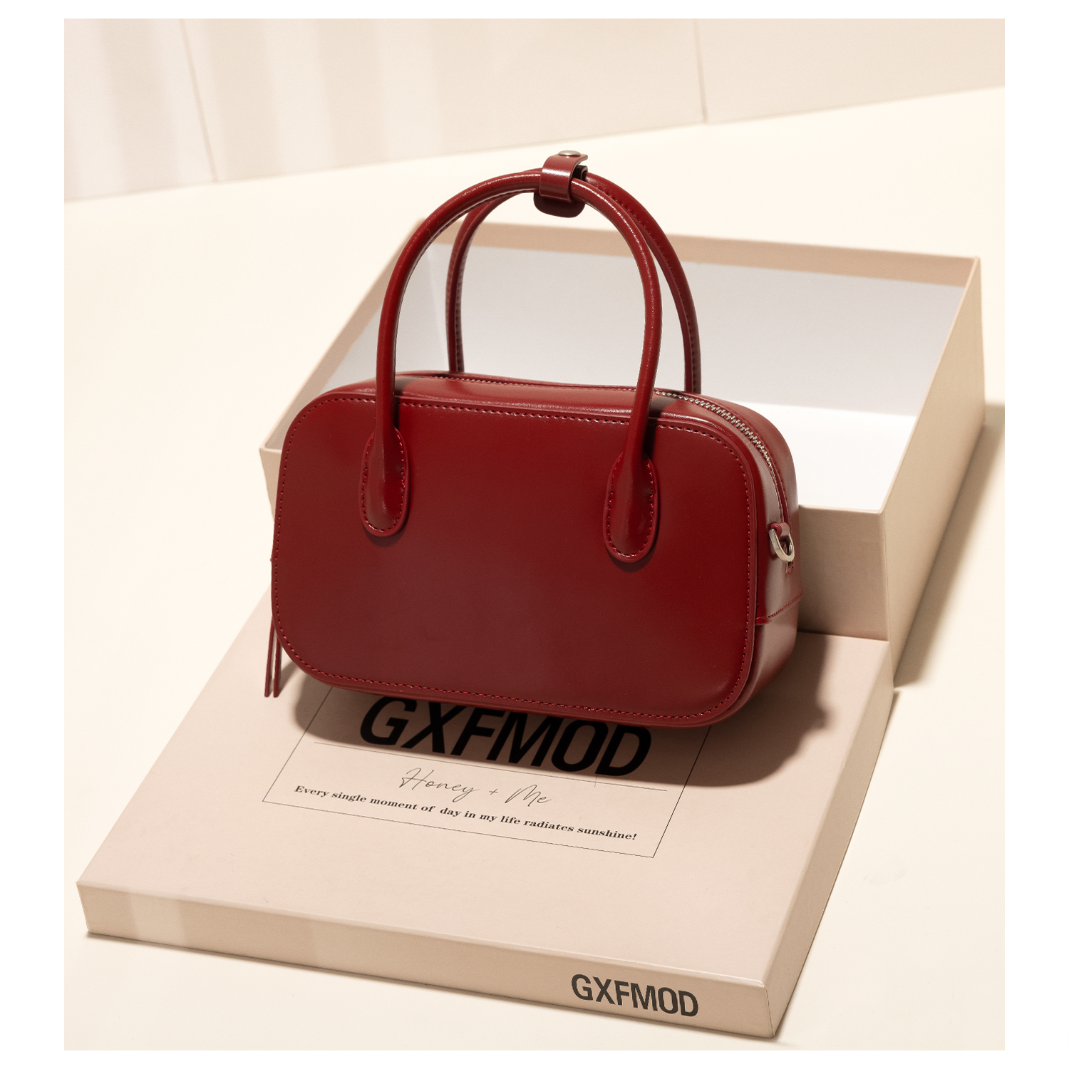 GXFMOD复古气质女包牛皮手提包