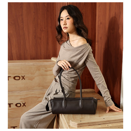 GXFMOD原创设计大容量牛皮hobo包女2026秋季上新通勤休闲手提包
