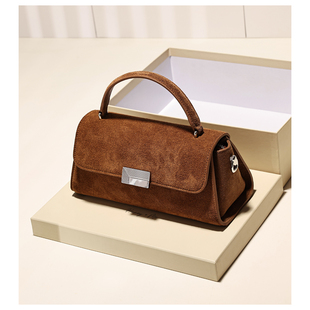 GXFMOD小众品牌麂皮绒小方包女2025早秋新款复古时尚单肩包斜挎包