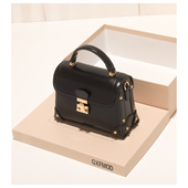 GXFMOD小众法式 牛皮手提包包女气质小方包2025百搭单肩斜挎锁扣包