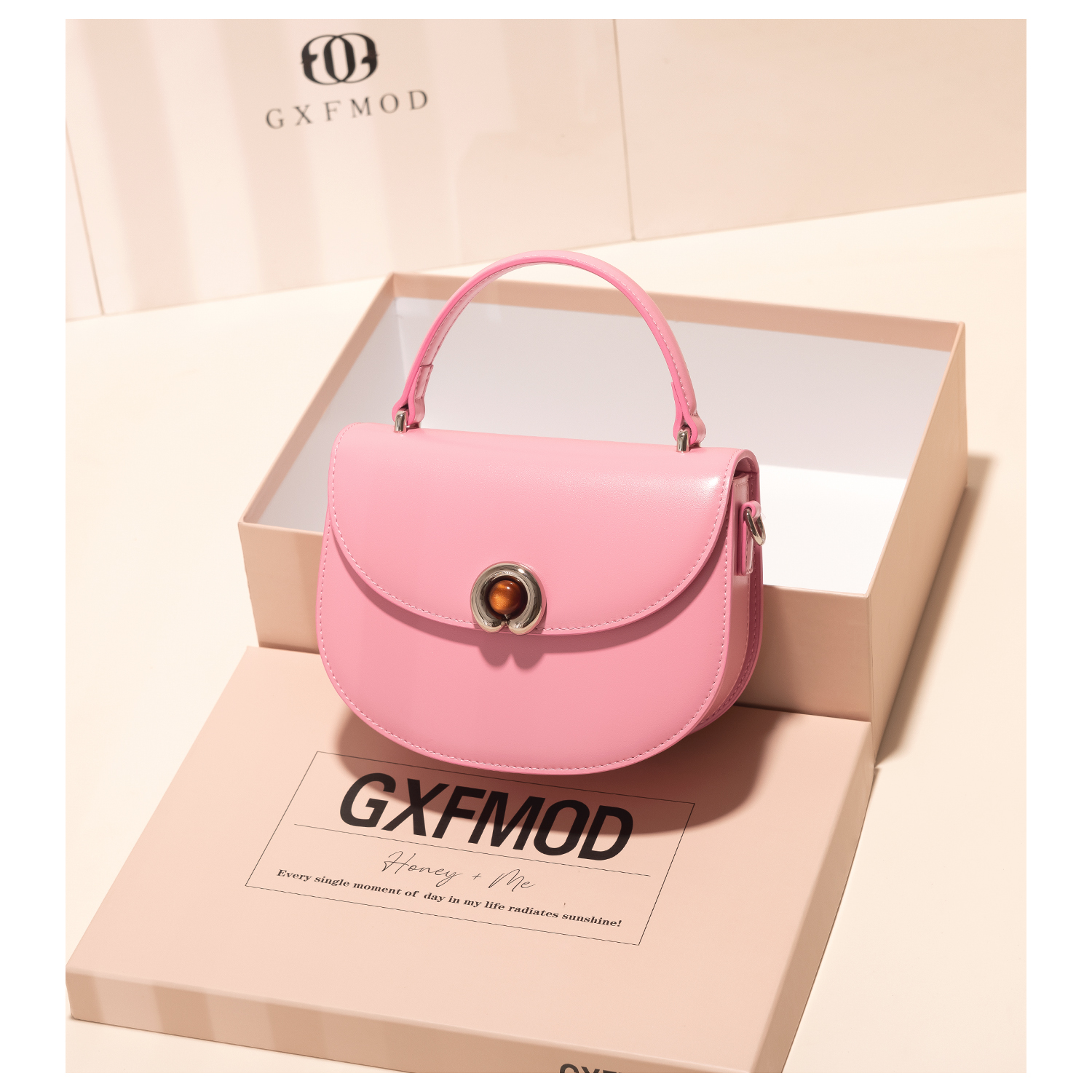 GXFMOD牛皮包单肩斜挎包马鞍包