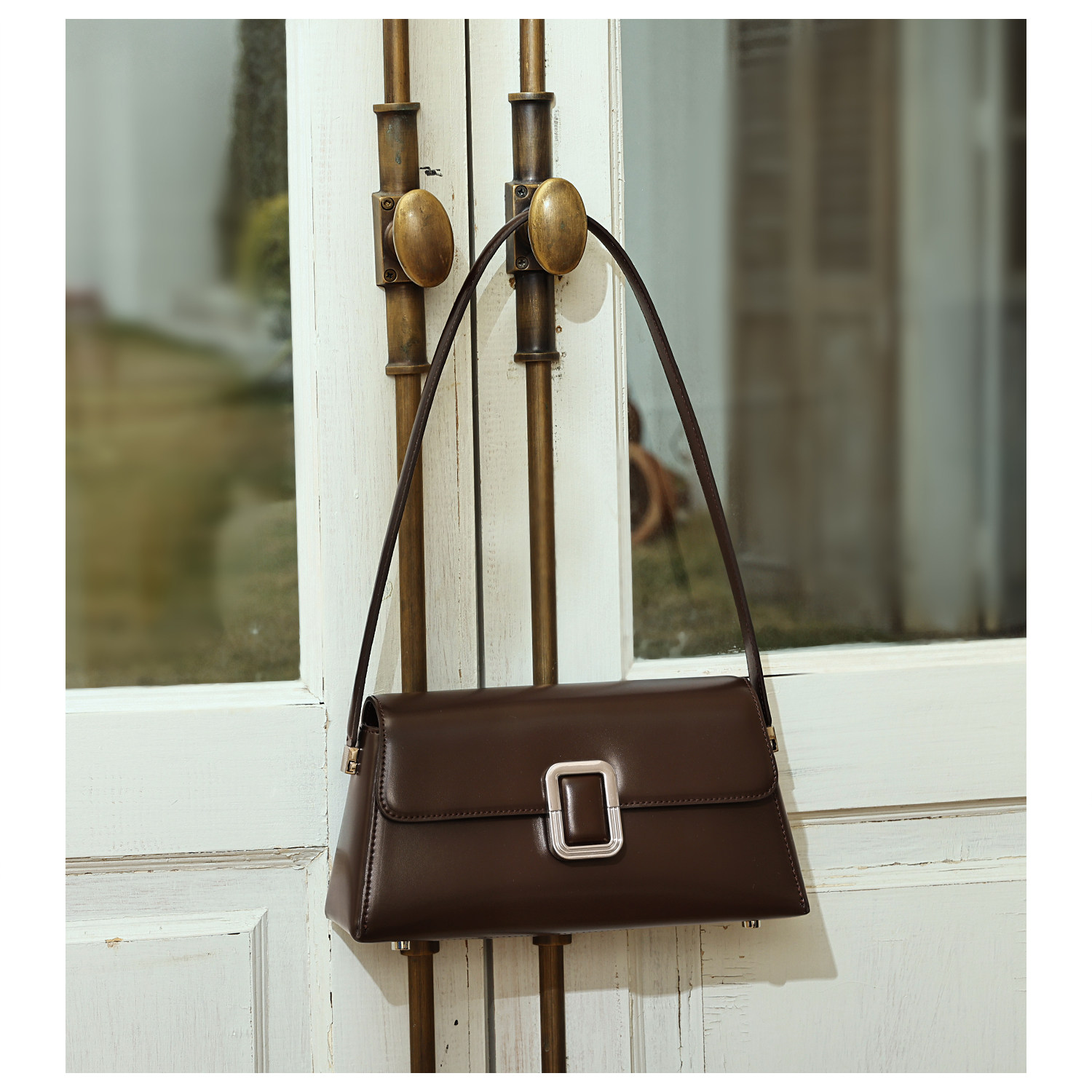 GXFMOD原创设计复古真皮法棍包女2026春季新款简约百搭单肩斜挎包,箱包皮具/热销女包/男包,腋下包,淘宝优惠券,粉丝福利购,淘宝优惠卷