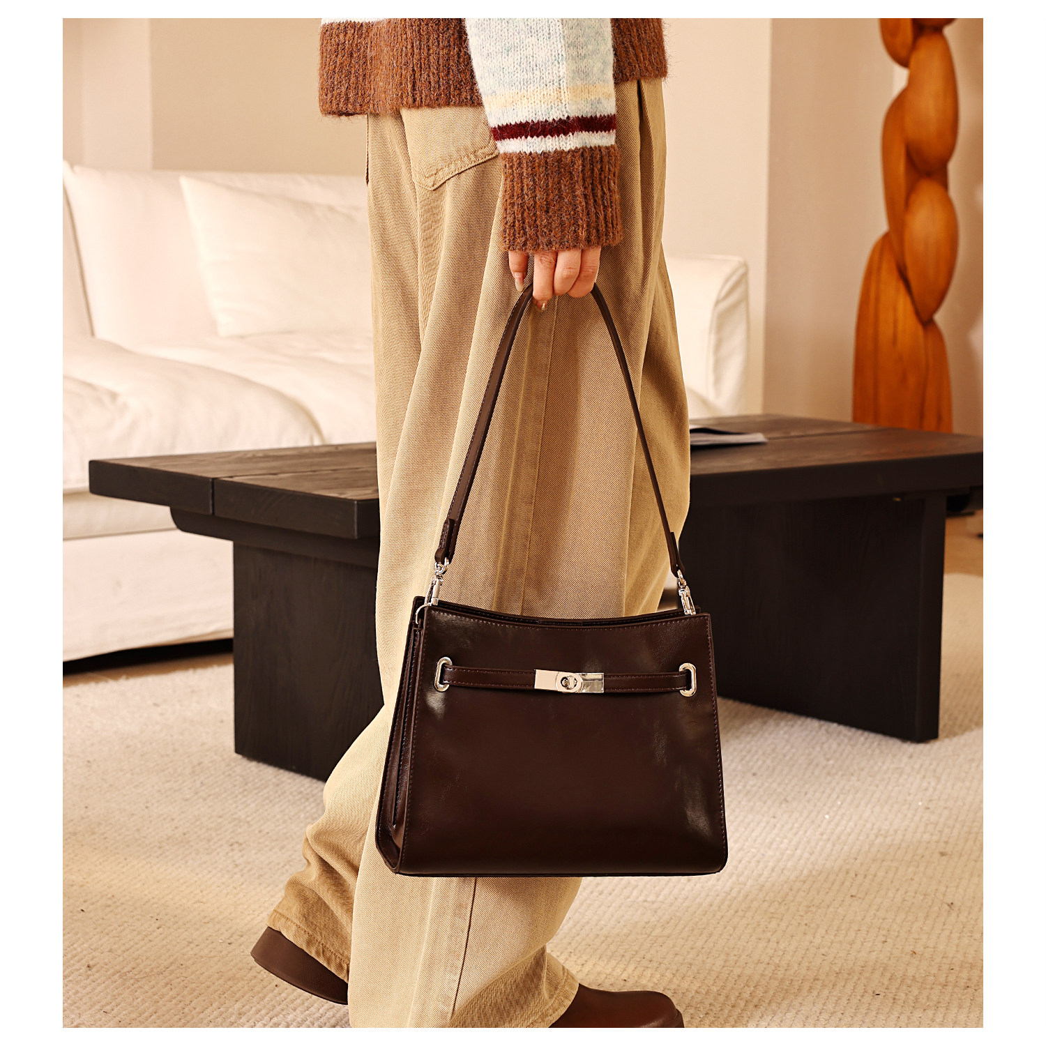 GXFMOD真皮腋下包2025秋冬新款