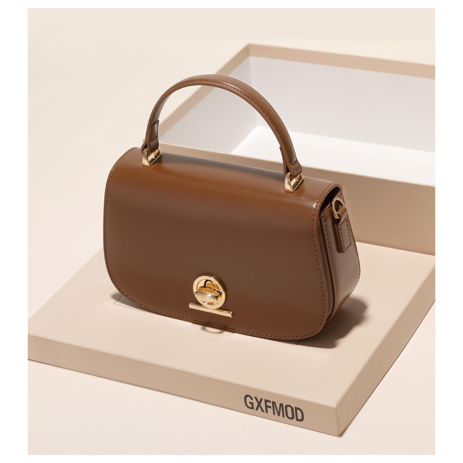 GXFMOD真皮百搭小方包斜挎包