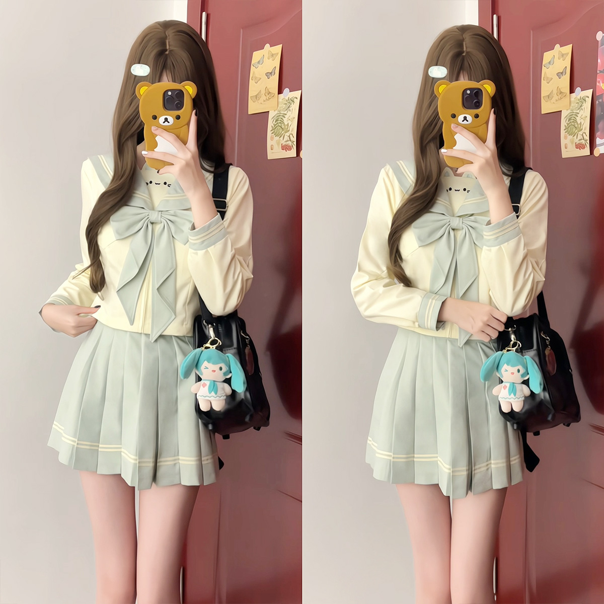 学院风水手服长袖收腰学生