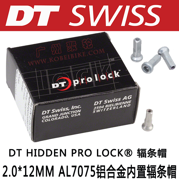 DT SWISS HIDDEN 2.0*12MM 银色铝合金隐藏辐条帽/公路内置辐条帽