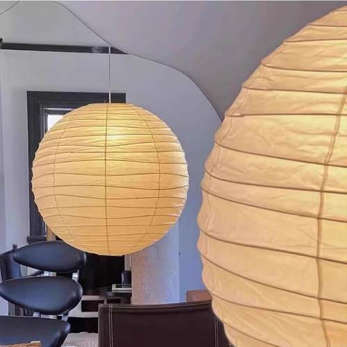 野口勇Akari客厅宣纸吊灯日式侘寂风创意球形餐厅复古卧室书房灯