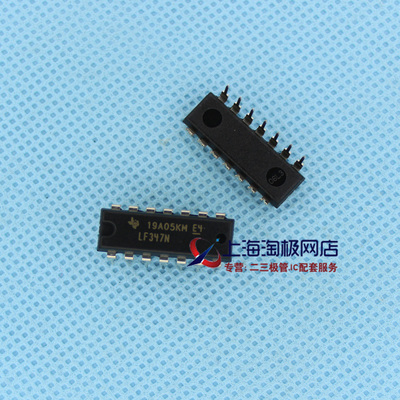 LF347N 宽带四路JFET输入运算放大器IC 进口双列直插 DIP14 TI+
