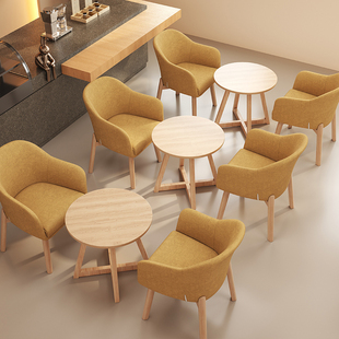 单人沙发椅商用交付中心咖啡厅奶茶店酒店商务洽谈桌椅组合阳台椅