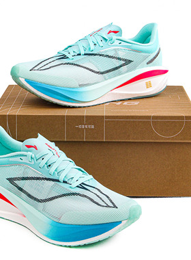 李宁飞电5C跑步鞋2025新款男子䨻丝碳板回弹反光轻量跑鞋 ARMV001