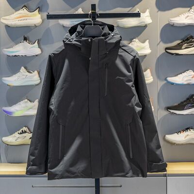 李宁户外风衣加绒保暖防水三合一
