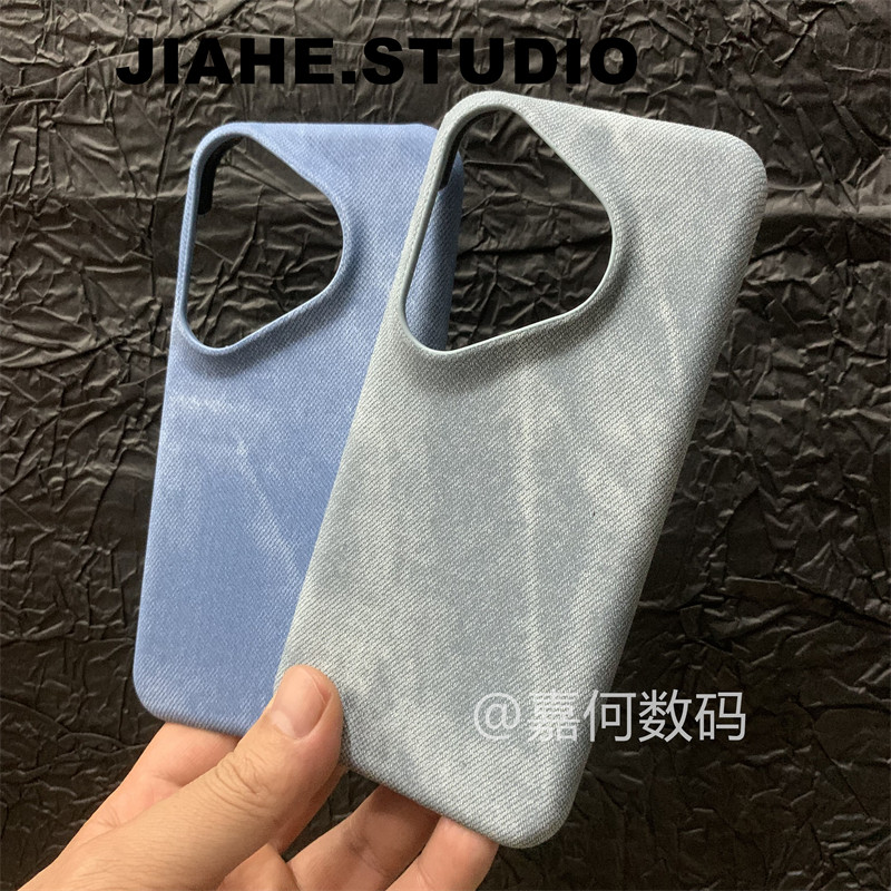 半包牛仔布适用华为Pura70pro手机壳nova13pro nova12硬壳mate70pro轻奢mate60pro保护壳男女新款简约商务ins
